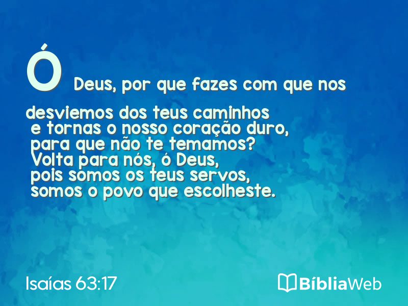 Isaías 63:17 em imagem para compartilhar