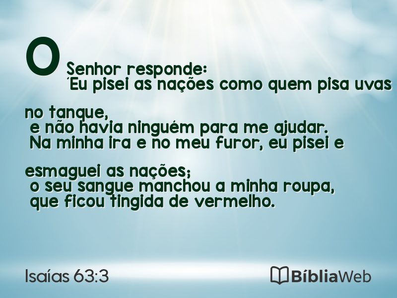 Isaías 63:3 em imagem para compartilhar