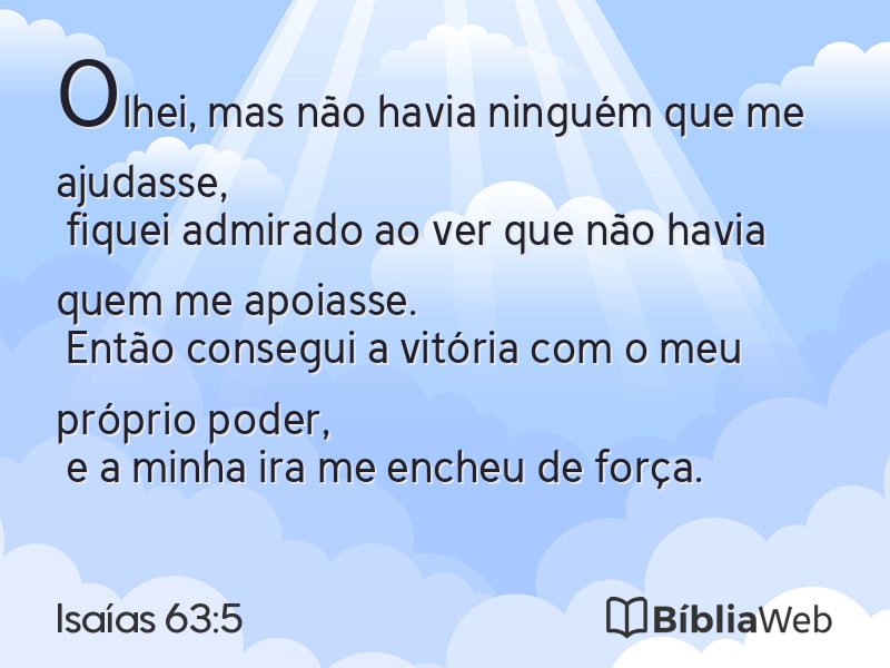 Isaías 63:5 em imagem para compartilhar
