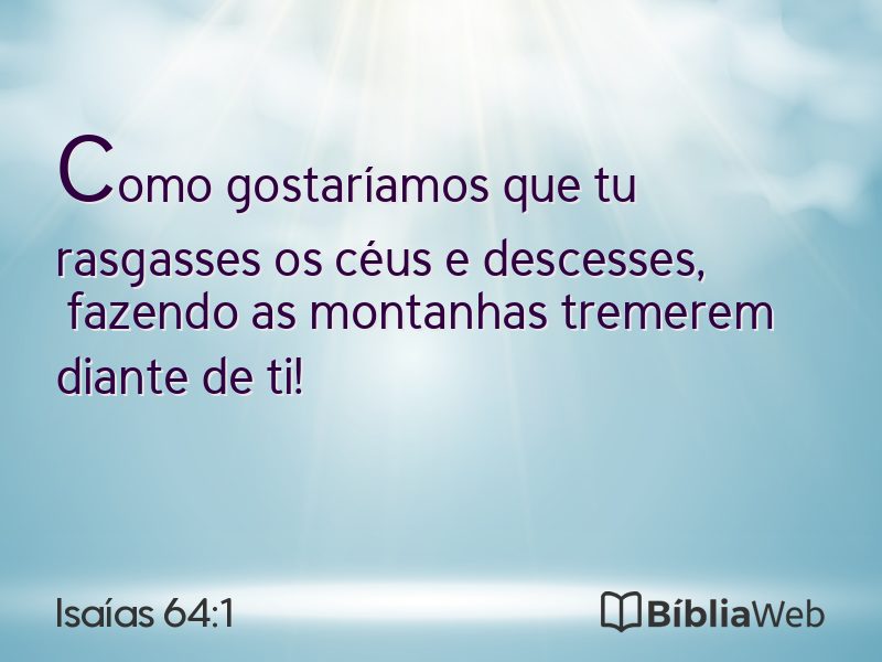 Isaías 64:1 em imagem para compartilhar