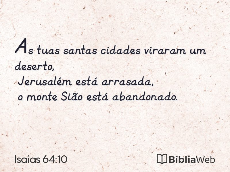 Isaías 64:10 em imagem para compartilhar