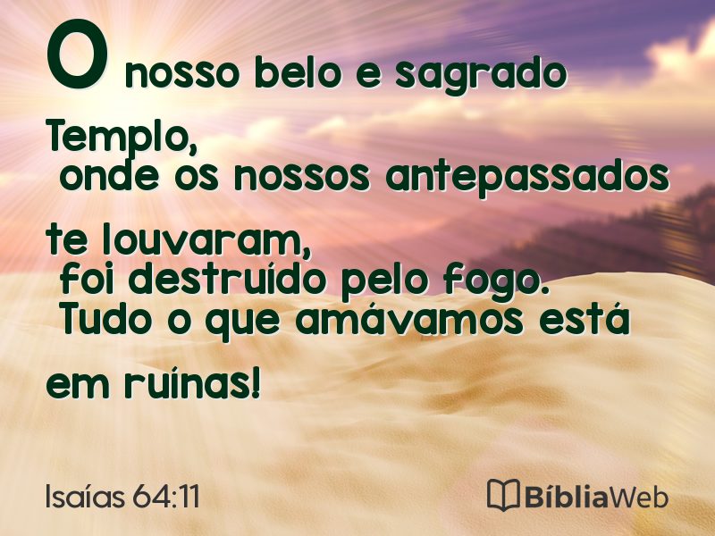Isaías 64:11 em imagem para compartilhar