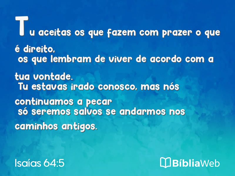 Isaías 64:5 em imagem para compartilhar