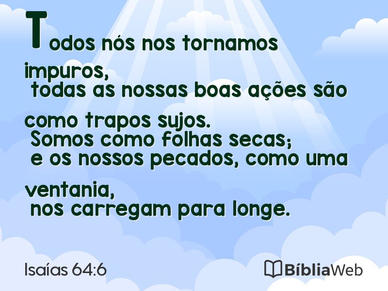 Isaías 64:6 em imagem para compartilhar
