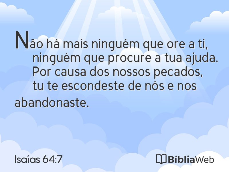 Isaías 64:7 em imagem para compartilhar