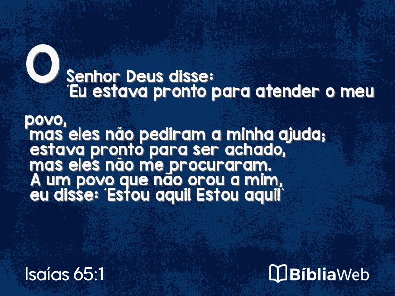 Isaías 65:1 em imagem para compartilhar