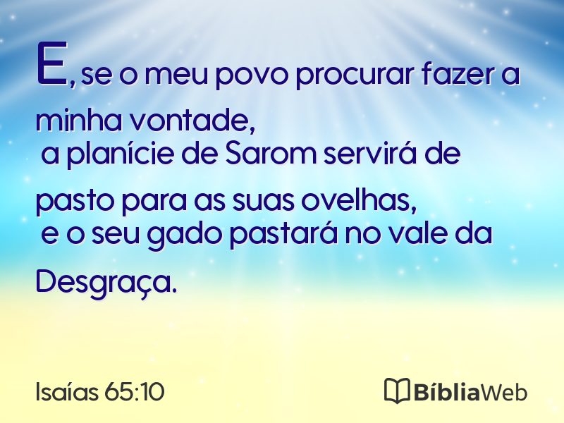Isaías 65:10 em imagem para compartilhar