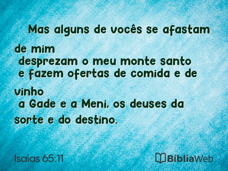 Isaías 65:11 em imagem para compartilhar