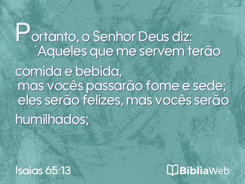 Isaías 65:13 em imagem para compartilhar