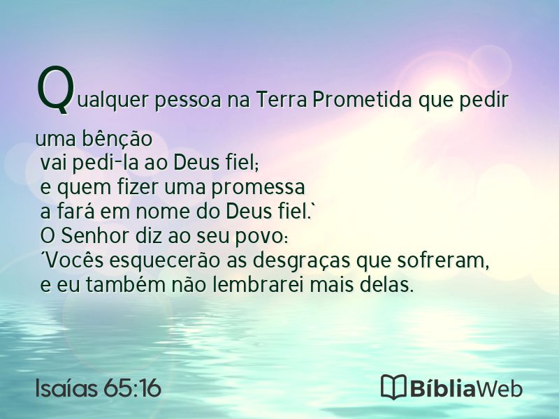 Isaías 65:16 em imagem para compartilhar