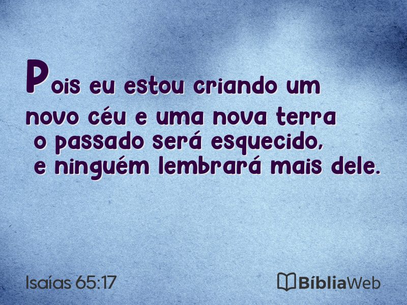 Isaías 65:17 em imagem para compartilhar