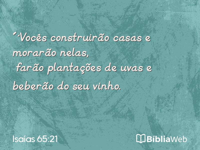 Isaías 65:21 em imagem para compartilhar