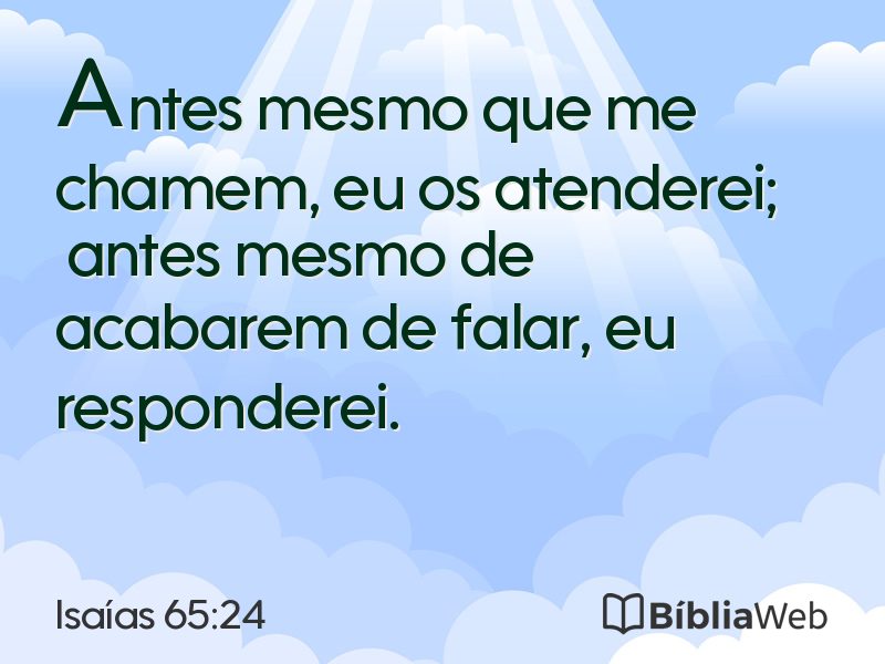 Isaías 65:24 em imagem para compartilhar