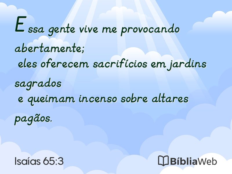 Isaías 65:3 em imagem para compartilhar