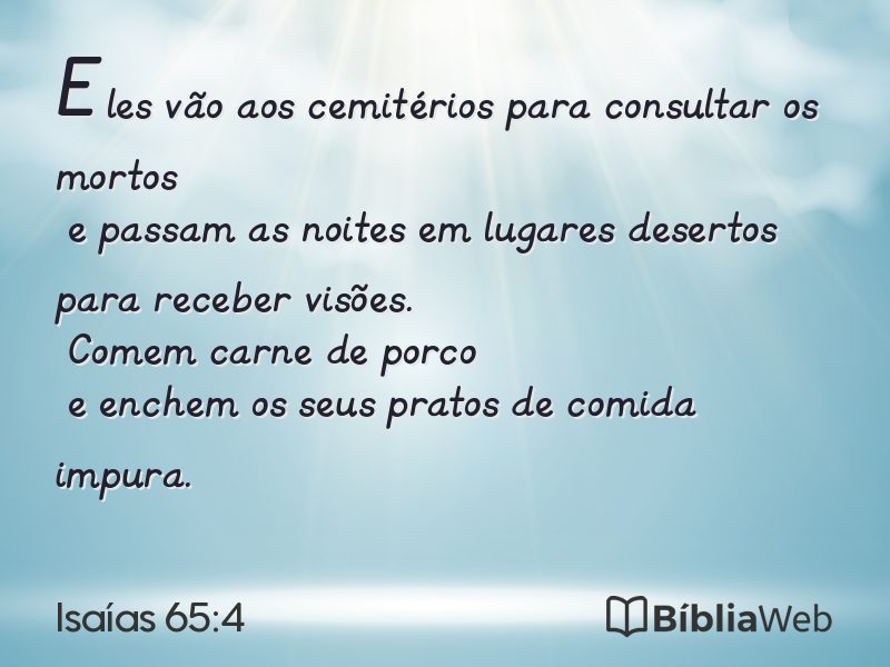 Isaías 65:4 em imagem para compartilhar