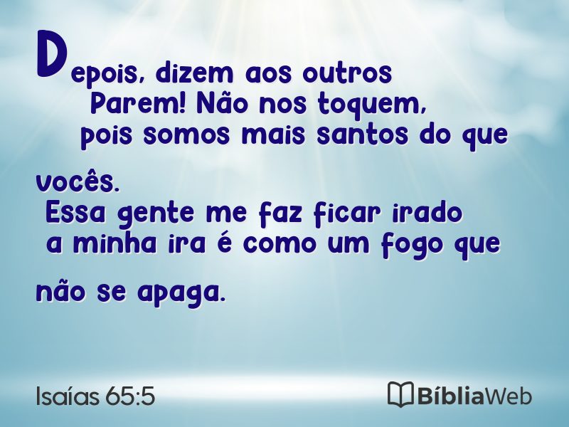 Isaías 65:5 em imagem para compartilhar