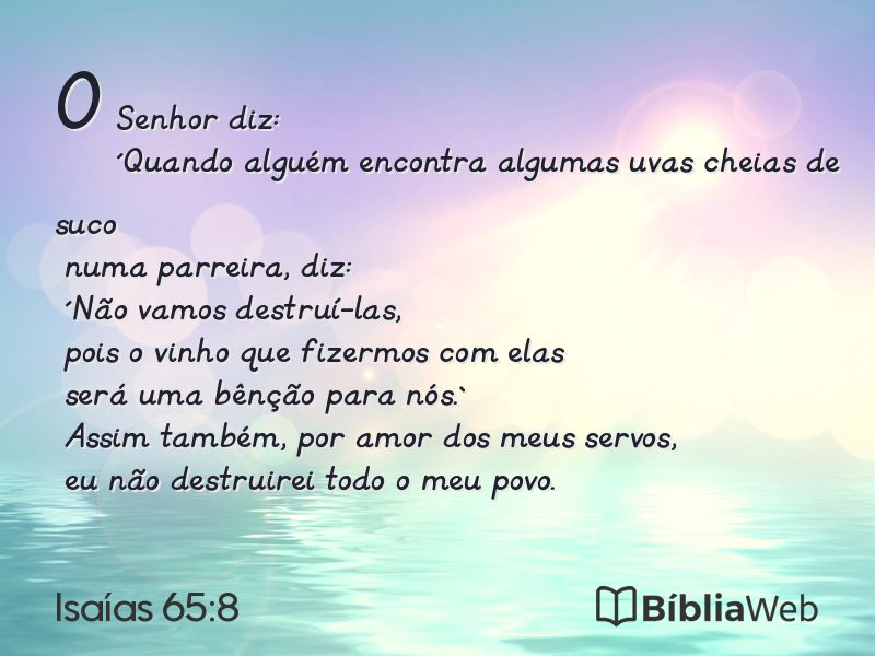 Isaías 65:8 em imagem para compartilhar