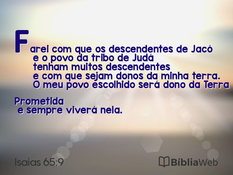 Isaías 65:9 em imagem para compartilhar