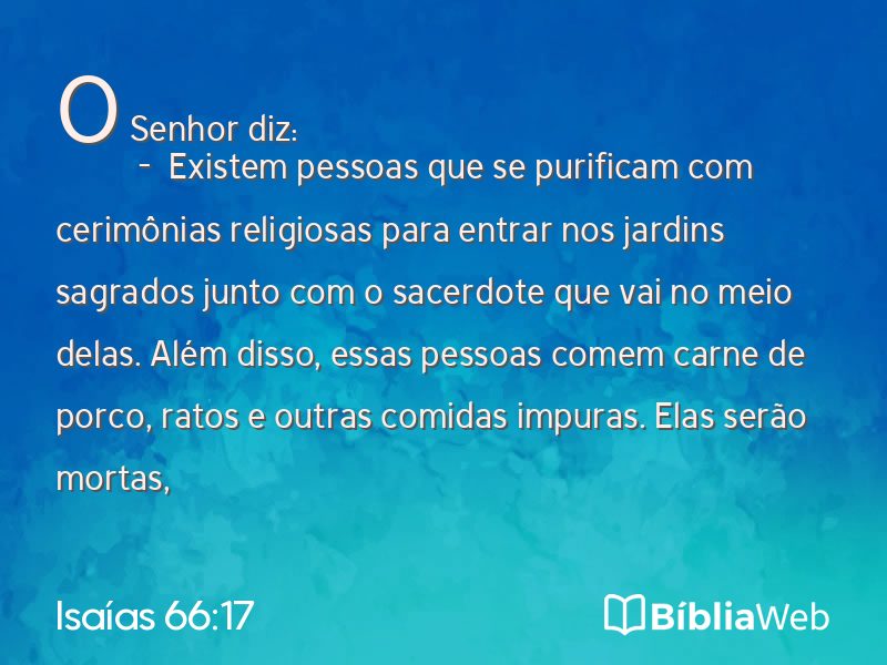 Isaías 66:17 em imagem para compartilhar