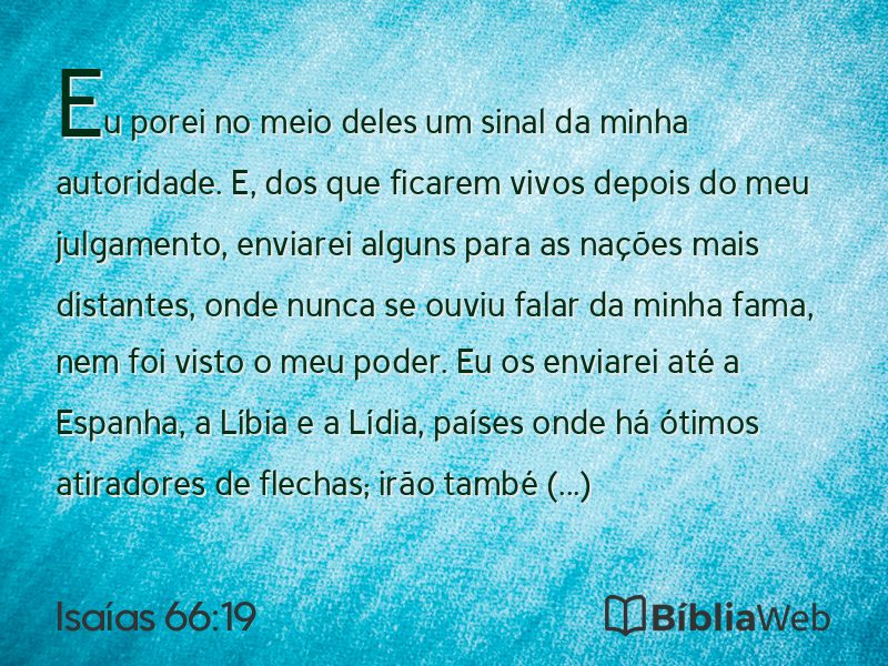 Isaías 66:19 em imagem para compartilhar