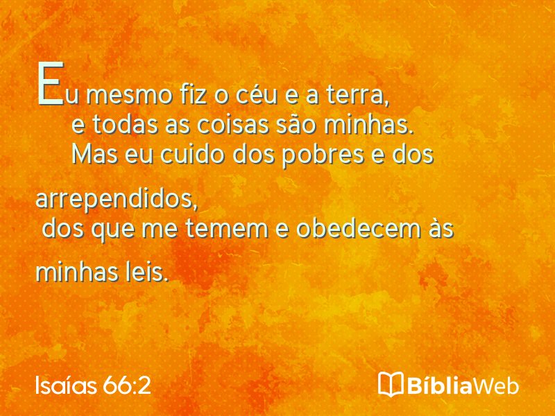 Isaías 66:2 em imagem para compartilhar