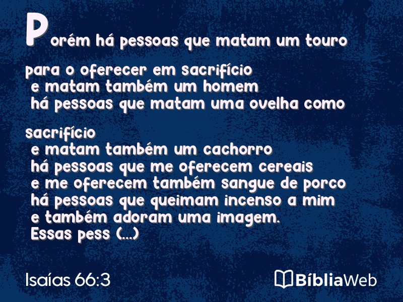 Isaías 66:3 em imagem para compartilhar
