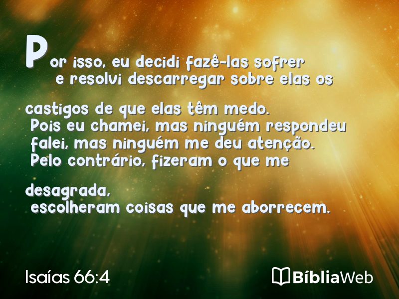 Isaías 66:4 em imagem para compartilhar
