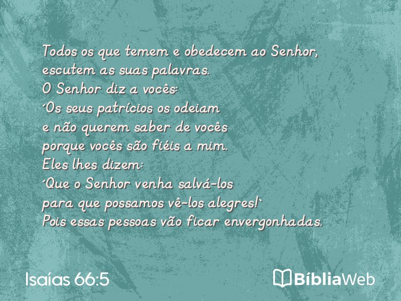 Isaías 66:5 em imagem para compartilhar