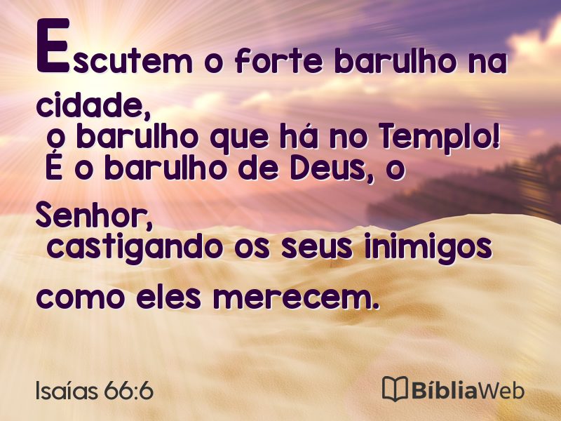 Isaías 66:6 em imagem para compartilhar