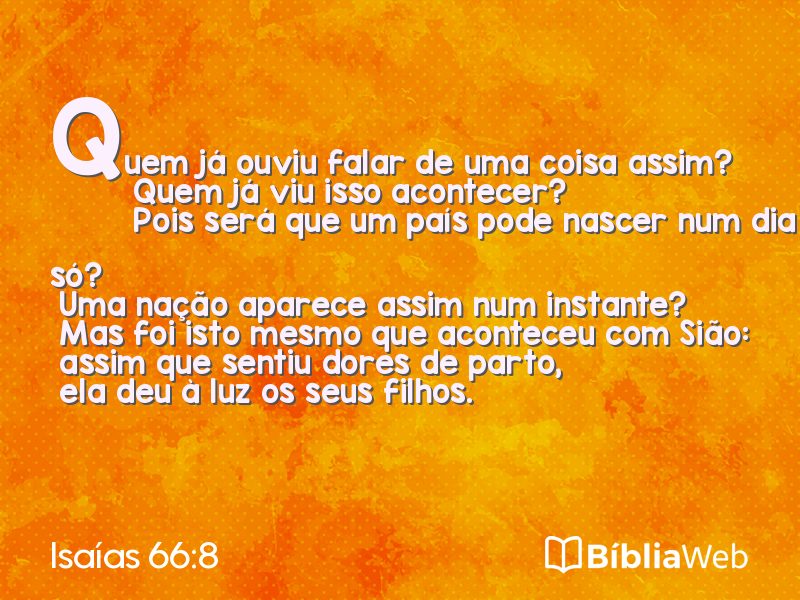 Isaías 66:8 em imagem para compartilhar