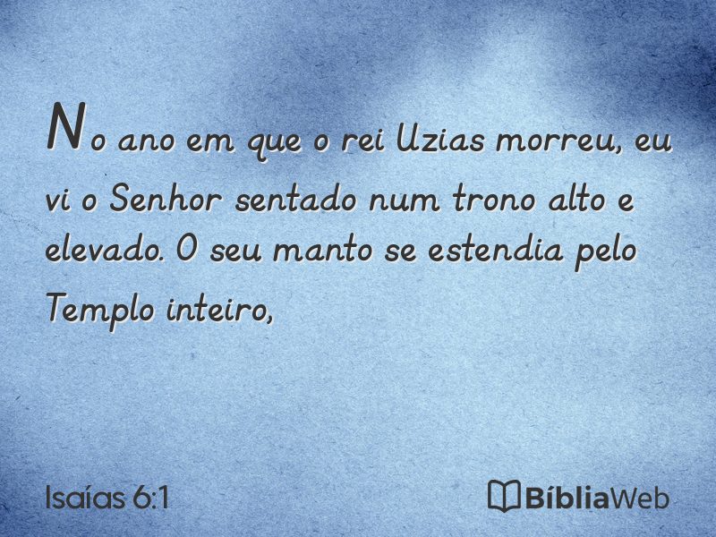 Isaías 6:1 em imagem para compartilhar