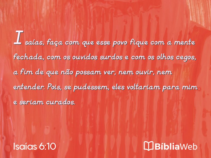 Isaías 6:10 em imagem para compartilhar