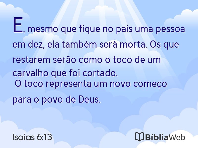 Isaías 6:13 em imagem para compartilhar