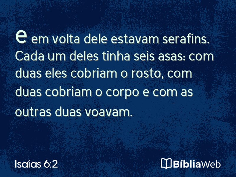Isaías 6:2 em imagem para compartilhar