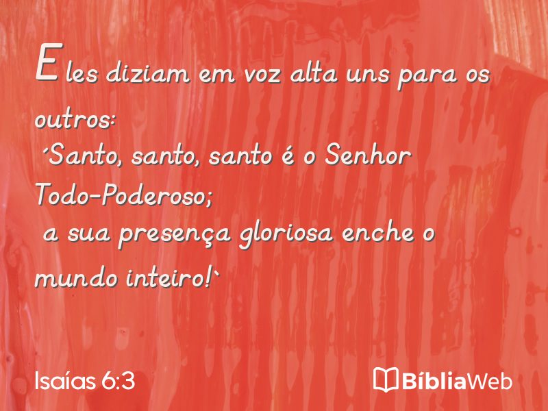 Isaías 6:3 em imagem para compartilhar