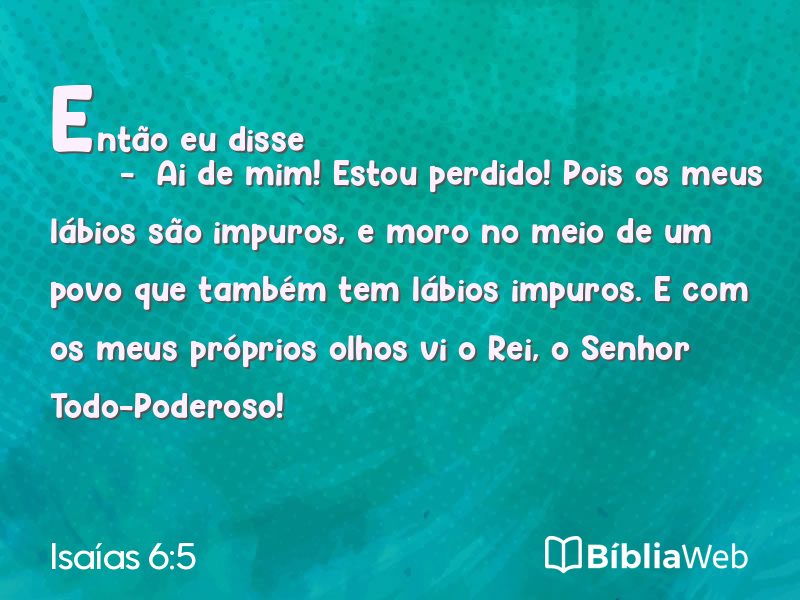 Isaías 6:5 em imagem para compartilhar
