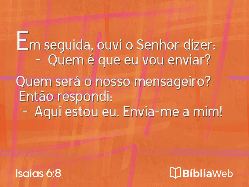 Isaías 6:8 em imagem para compartilhar