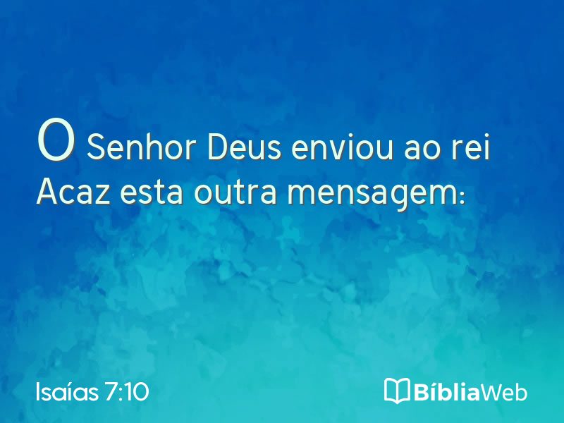 Isaías 7:10 em imagem para compartilhar