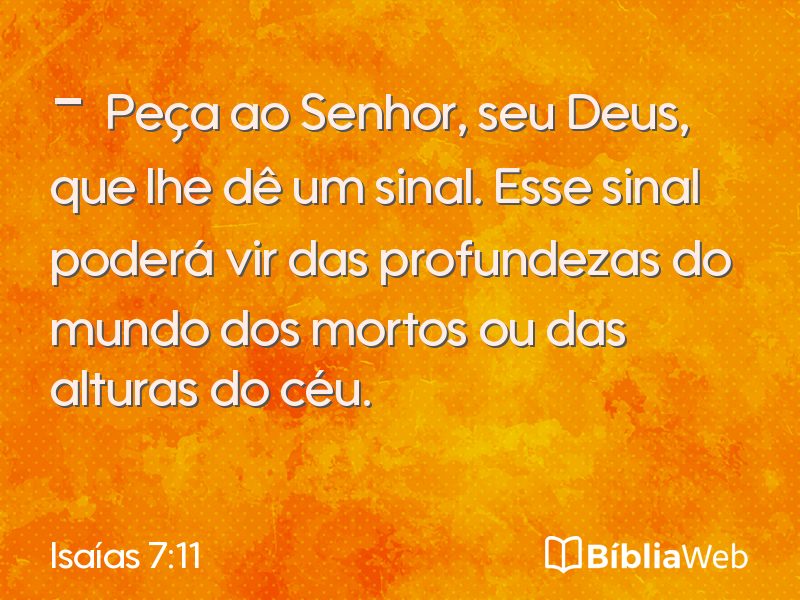 Isaías 7:11 em imagem para compartilhar