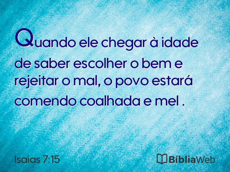 Isaías 7:15 em imagem para compartilhar