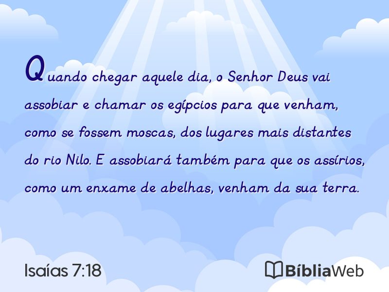 Isaías 7:18 em imagem para compartilhar