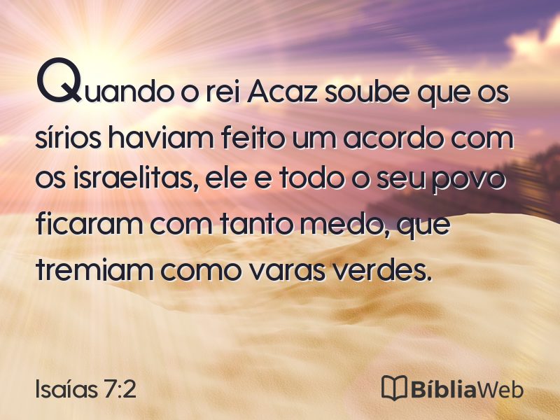 Isaías 7:2 em imagem para compartilhar