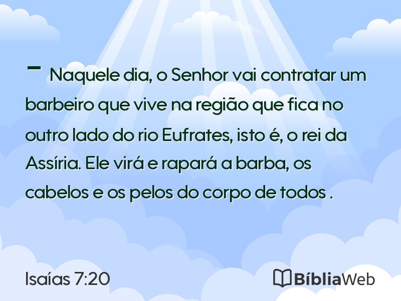 Isaías 7:20 em imagem para compartilhar