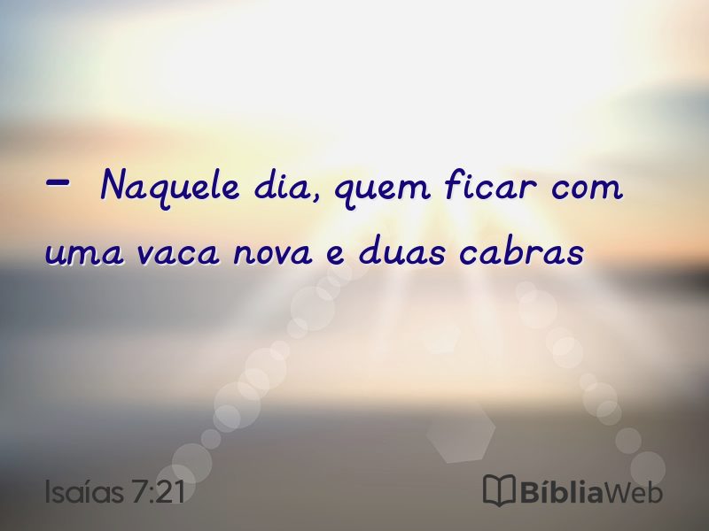 Isaías 7:21 em imagem para compartilhar