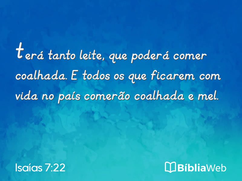 Isaías 7:22 em imagem para compartilhar