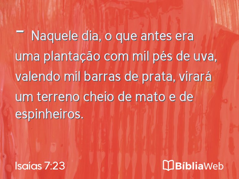Isaías 7:23 em imagem para compartilhar