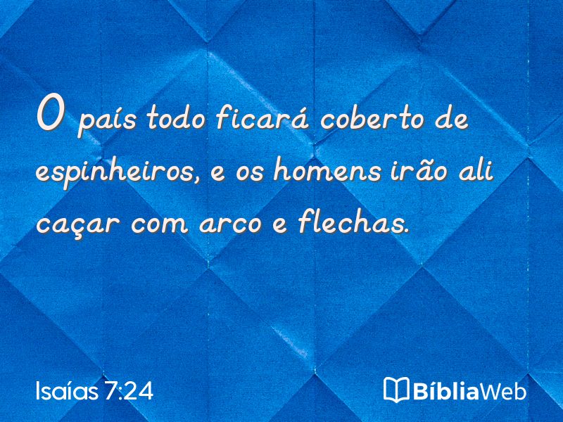 Isaías 7:24 em imagem para compartilhar