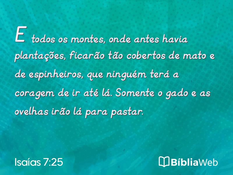 Isaías 7:25 em imagem para compartilhar