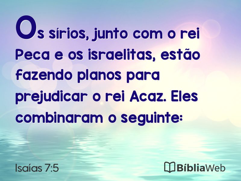 Isaías 7:5 em imagem para compartilhar