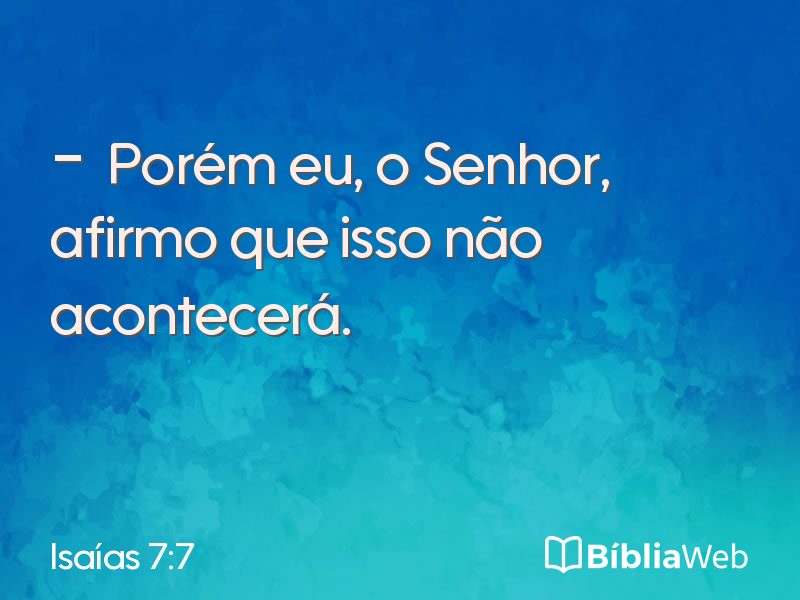 Isaías 7:7 em imagem para compartilhar